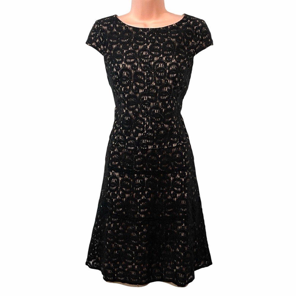 Anne Klein Black Lace Midi Dress